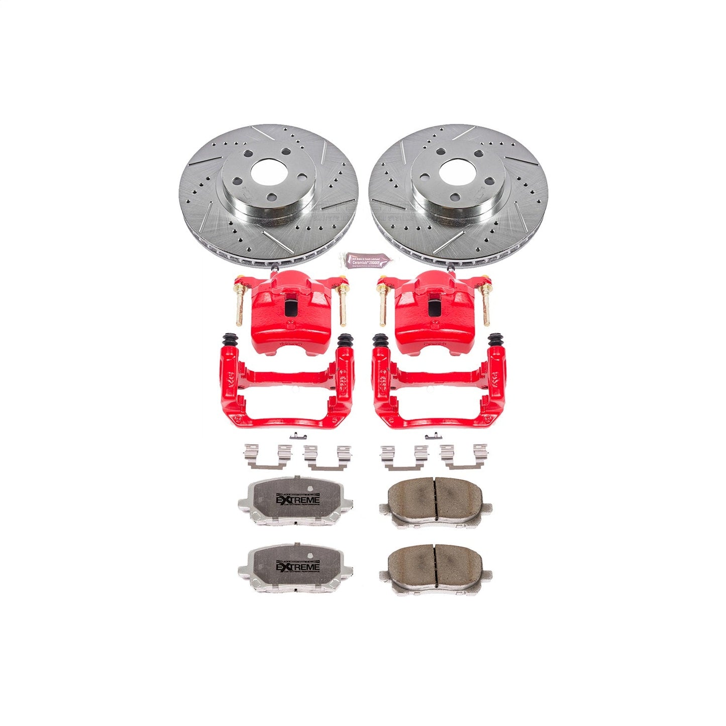 PowerStop Front Z26 Street Warrior Brake Kit w/ Calipers | Pontiac Vibe (2003–2008) (KC2316-26)
