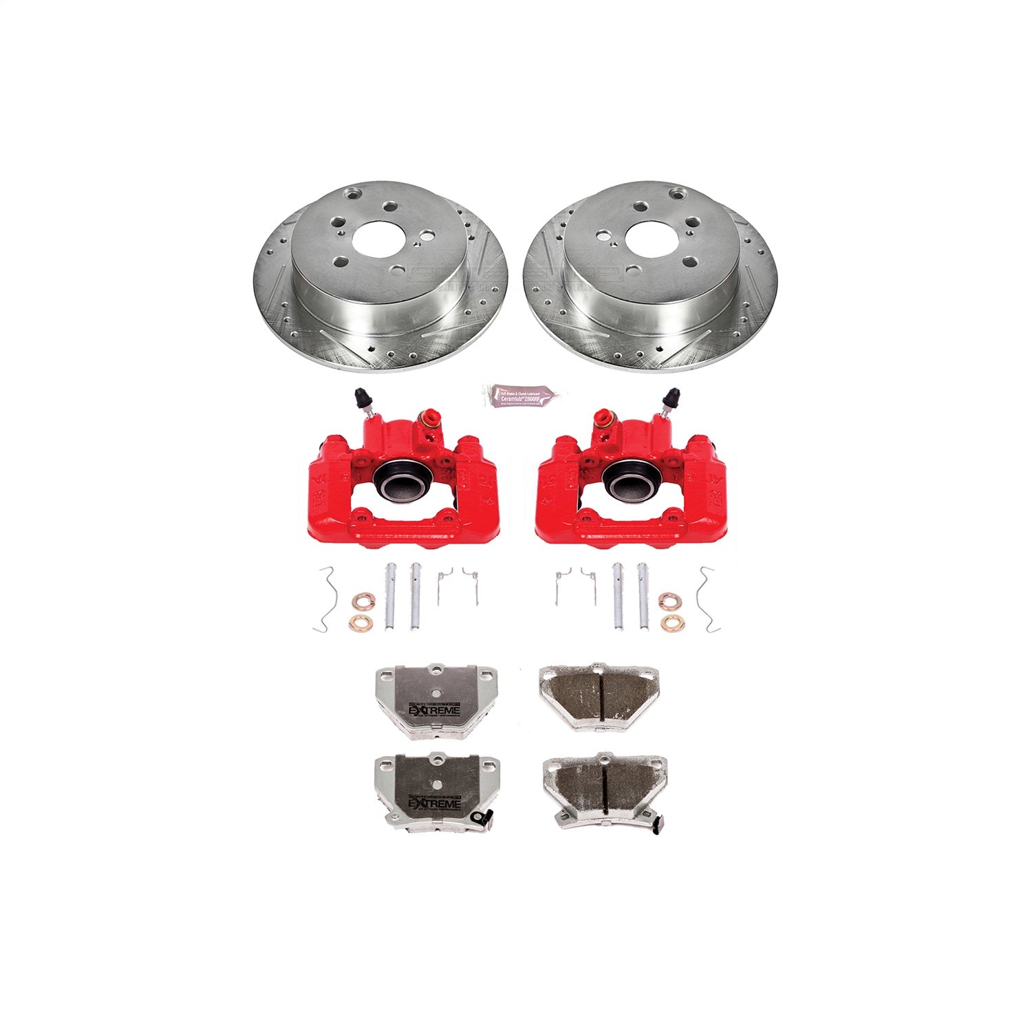 PowerStop Rear Z26 Street Warrior Brake Kit w/ Calipers | Pontiac Vibe (2003–2006) (KC2318-26)