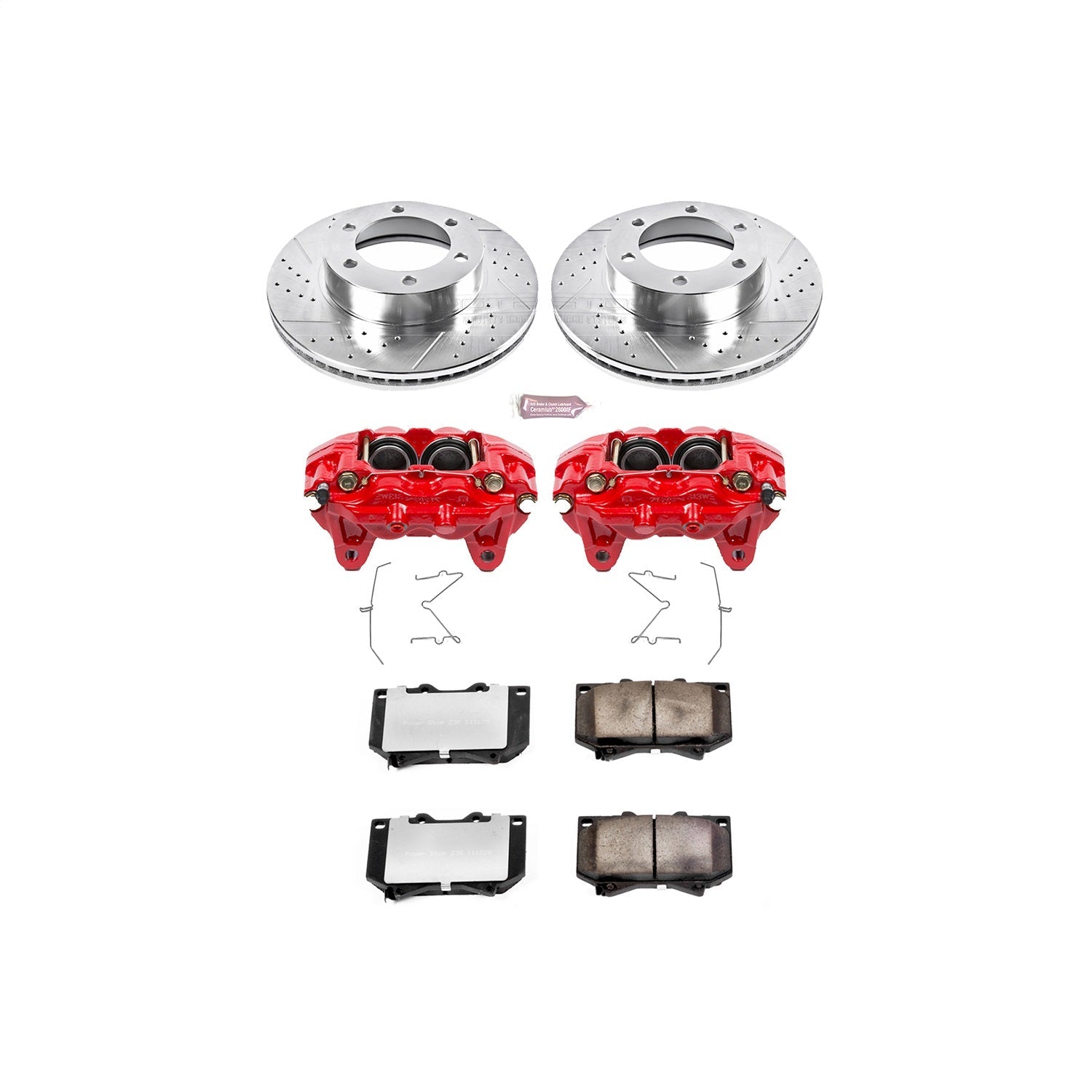 PowerStop Front Z36 Truck & Tow Kit w/ Calipers | Toyota Tundra (2000–2002) (KC2323-36)