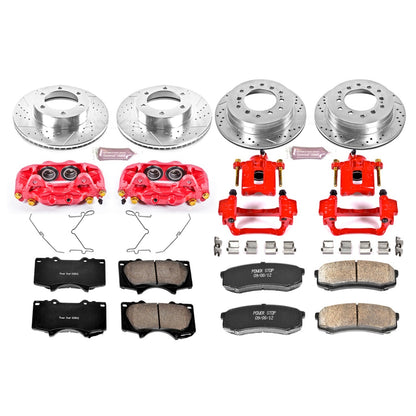 PowerStop Front & Rear Z23 Evolution Sport Brake Kit w/ Calipers | Toyota Sequoia (2001–2007) (KC2325)