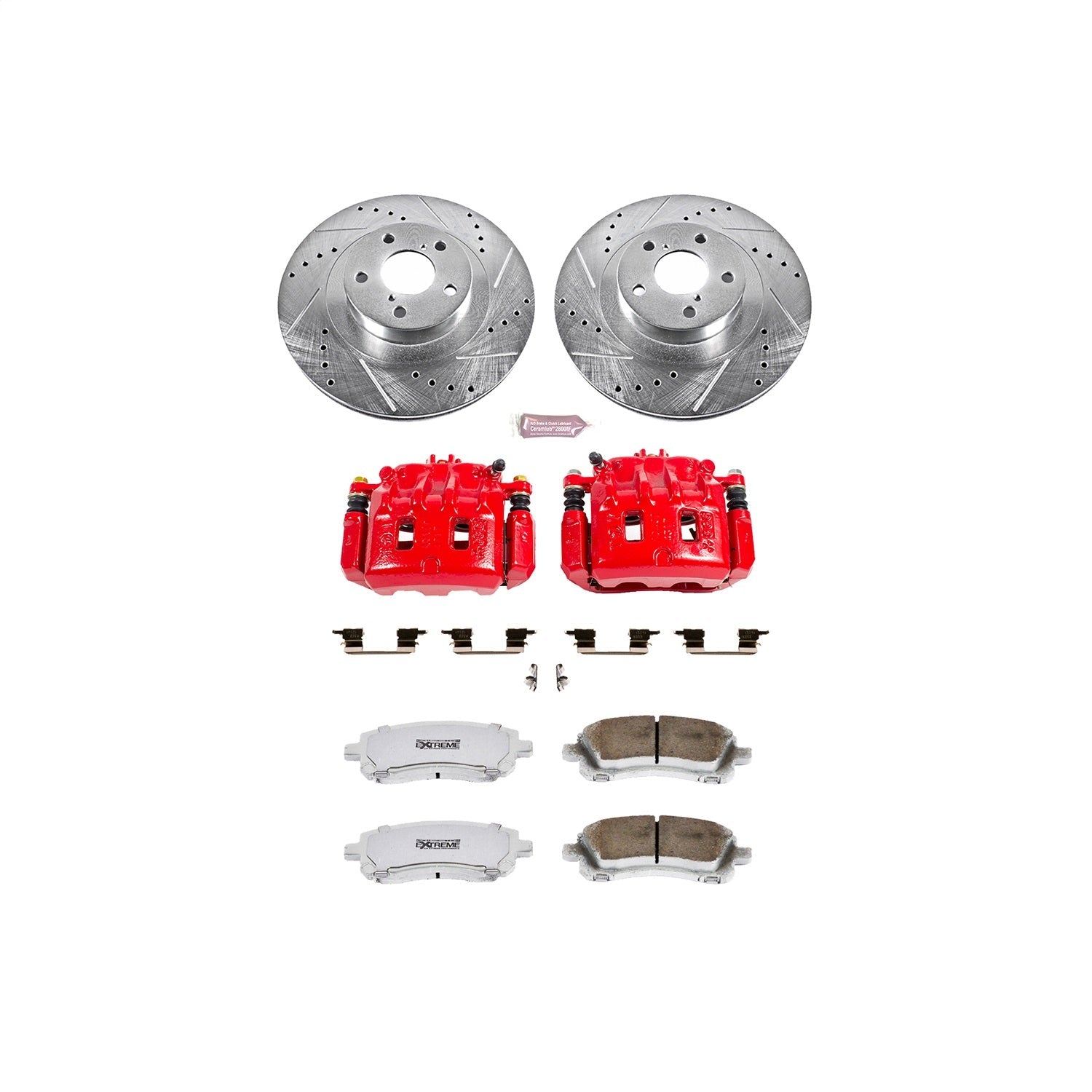 PowerStop Front Z26 Street Warrior Brake Kit w/ Calipers | Subaru Impreza (2002–2003) (KC2369-26)