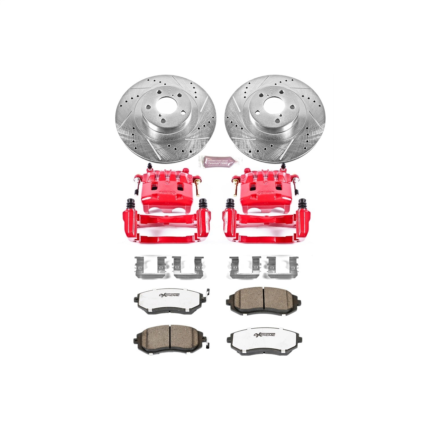 PowerStop Front Z26 Street Warrior Brake Kit w/ Calipers | Saab 9-2X (2005–2006) (KC2373-26)