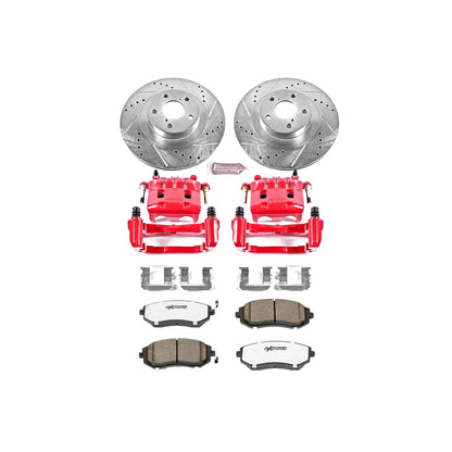 PowerStop Front Z26 Street Warrior Brake Kit w/ Calipers | Saab 9-2X (2005–2006) (KC2373-26)