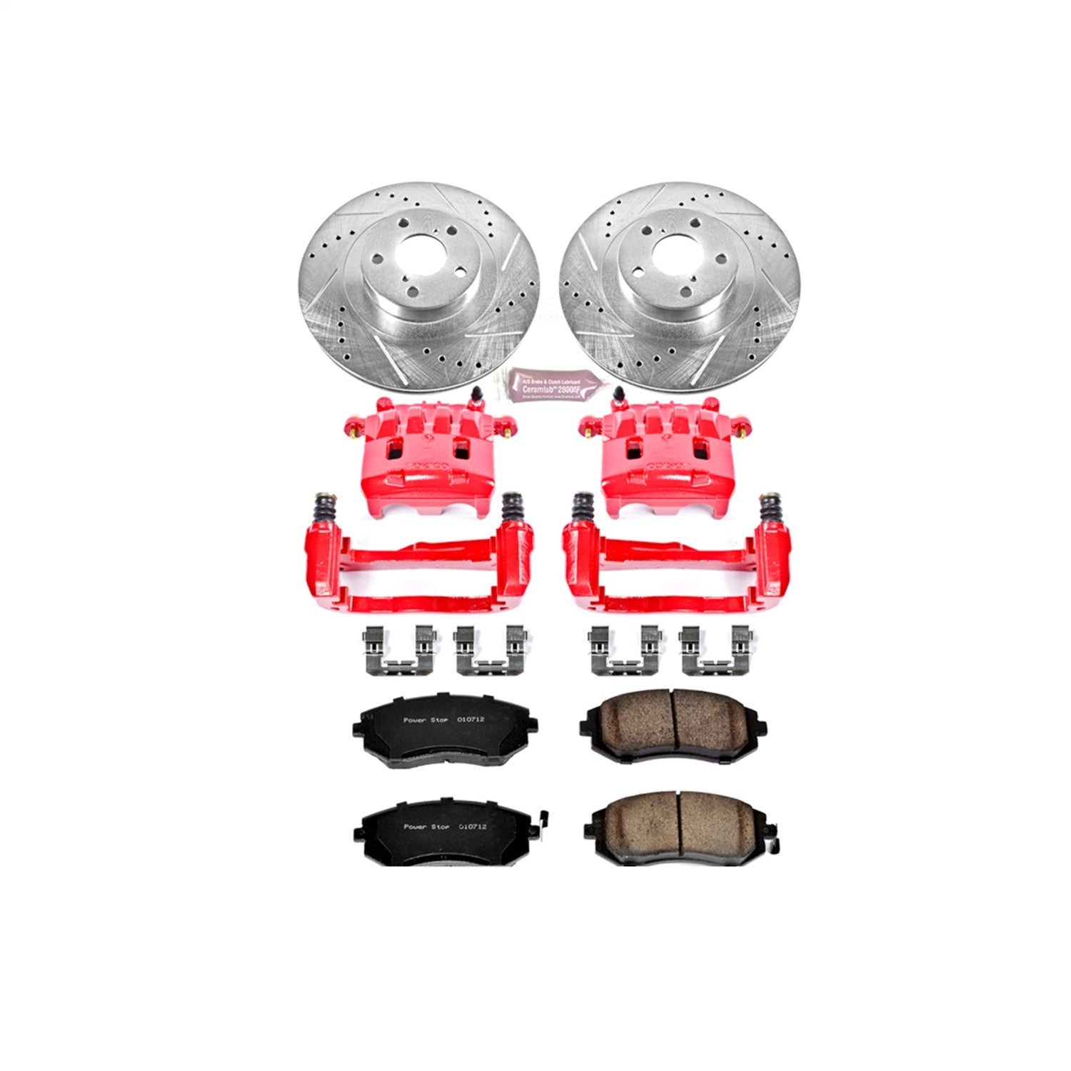 PowerStop Front Z23 Evolution Sport Brake Kit w/ Calipers | Saab 9-2X (2005–2006) (KC2373)