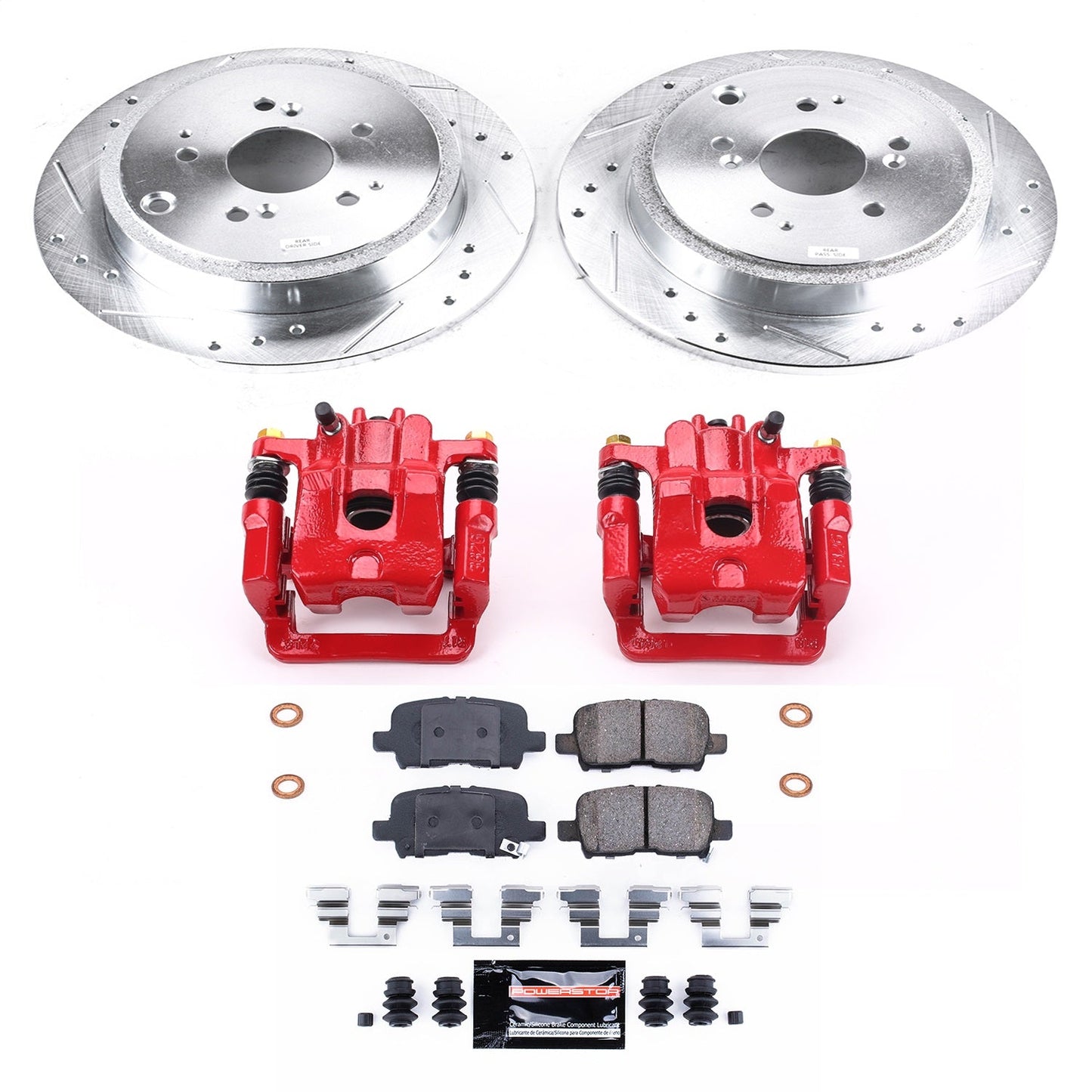 PowerStop Rear Z23 Evolution Sport Brake Kit w/ Calipers | Acura MDX (2001–2006) (KC2382)
