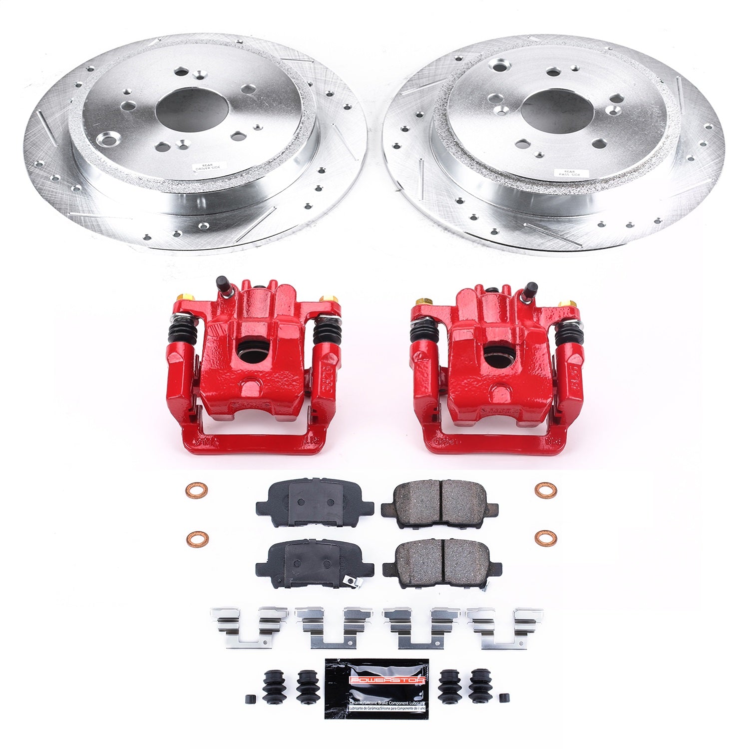 PowerStop Rear Z23 Evolution Sport Brake Kit w/ Calipers | Acura MDX (2001–2006) (KC2382)