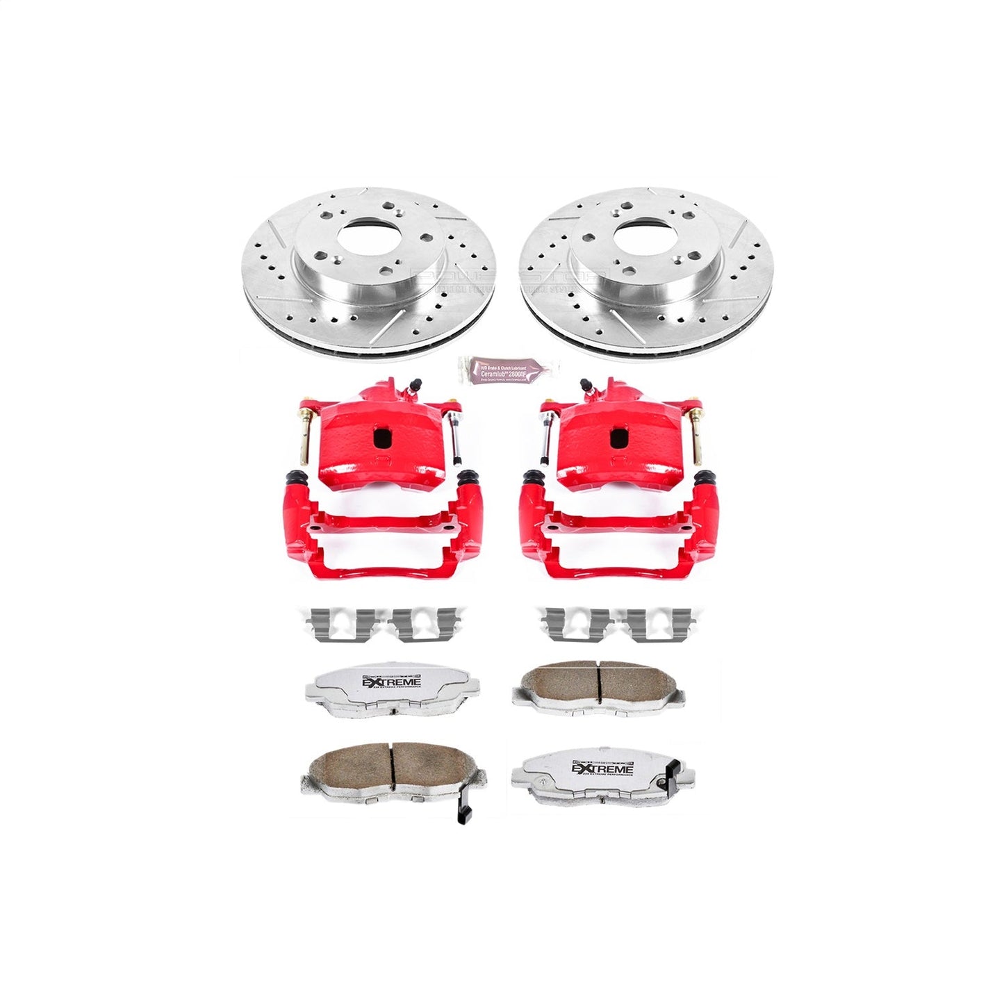 PowerStop Front Z26 Street Warrior Brake Kit w/ Calipers | Honda Civic (2006–2011) (KC2384-26)
