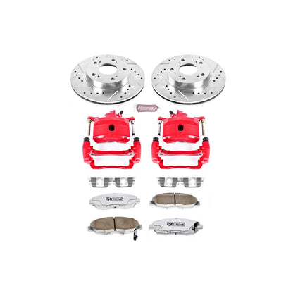 PowerStop Front Z26 Street Warrior Brake Kit w/ Calipers | Honda Civic (2006–2011) (KC2384-26)