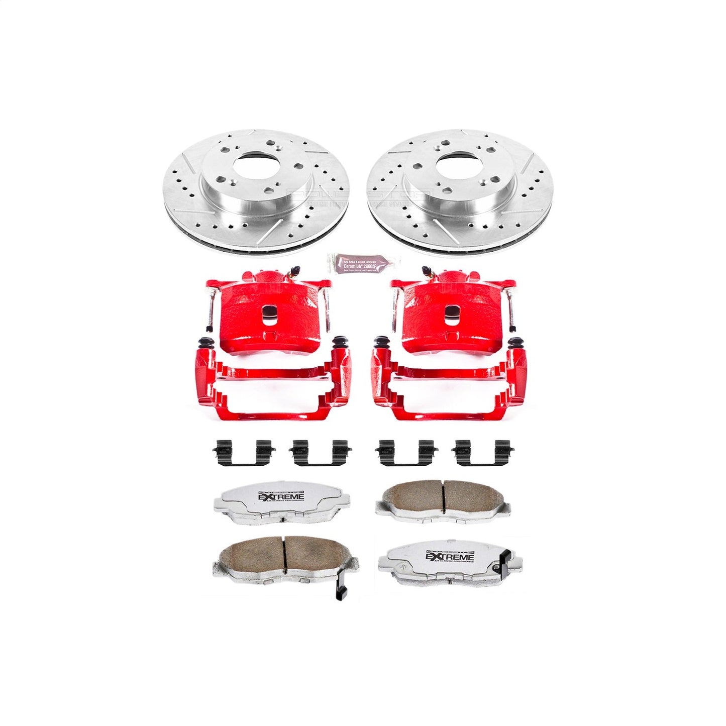 PowerStop Front Z26 Street Warrior Brake Kit w/ Calipers | Honda Civic 2006–2011 (KC2384A-26)