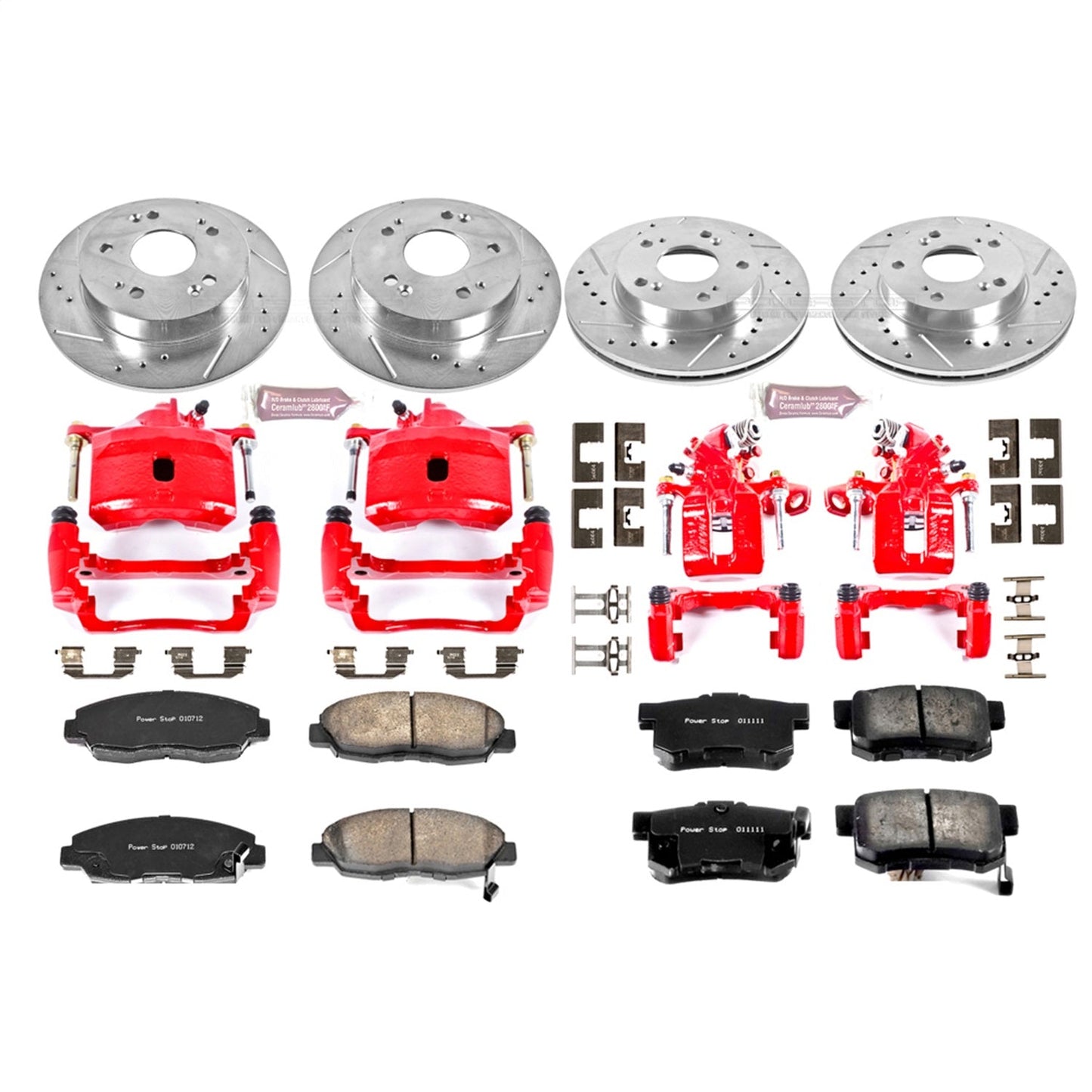PowerStop Front & Rear Z23 Evolution Sport Brake Kit w/ Calipers | Honda Civic (2006–2011) (KC2385)