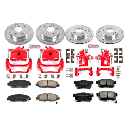 PowerStop Front & Rear Z23 Evolution Sport Brake Kit w/ Calipers | Honda Civic (2006–2011) (KC2385)