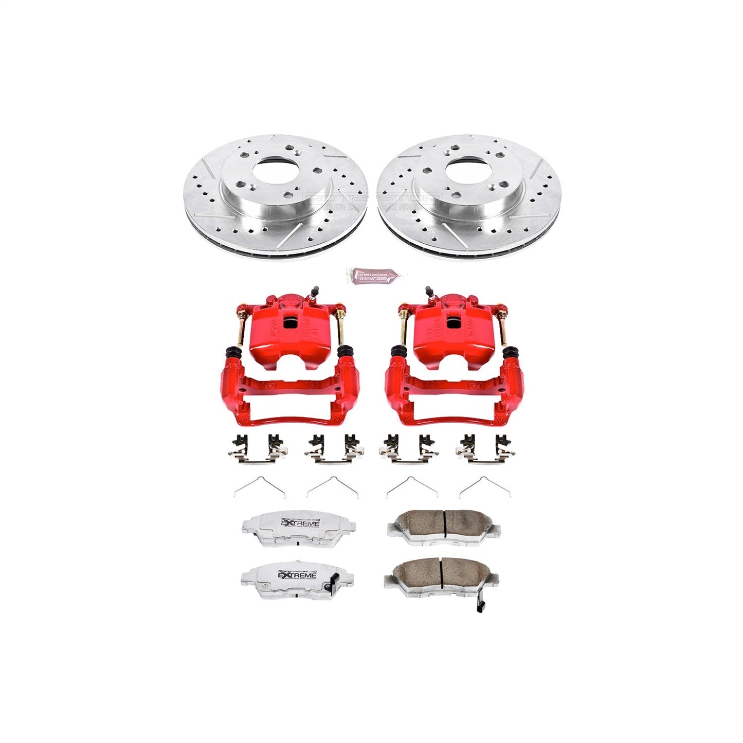 PowerStop Front Z26 Street Warrior Brake Kit w/ Calipers | Acura RSX (2002–2006) (KC2386-26)