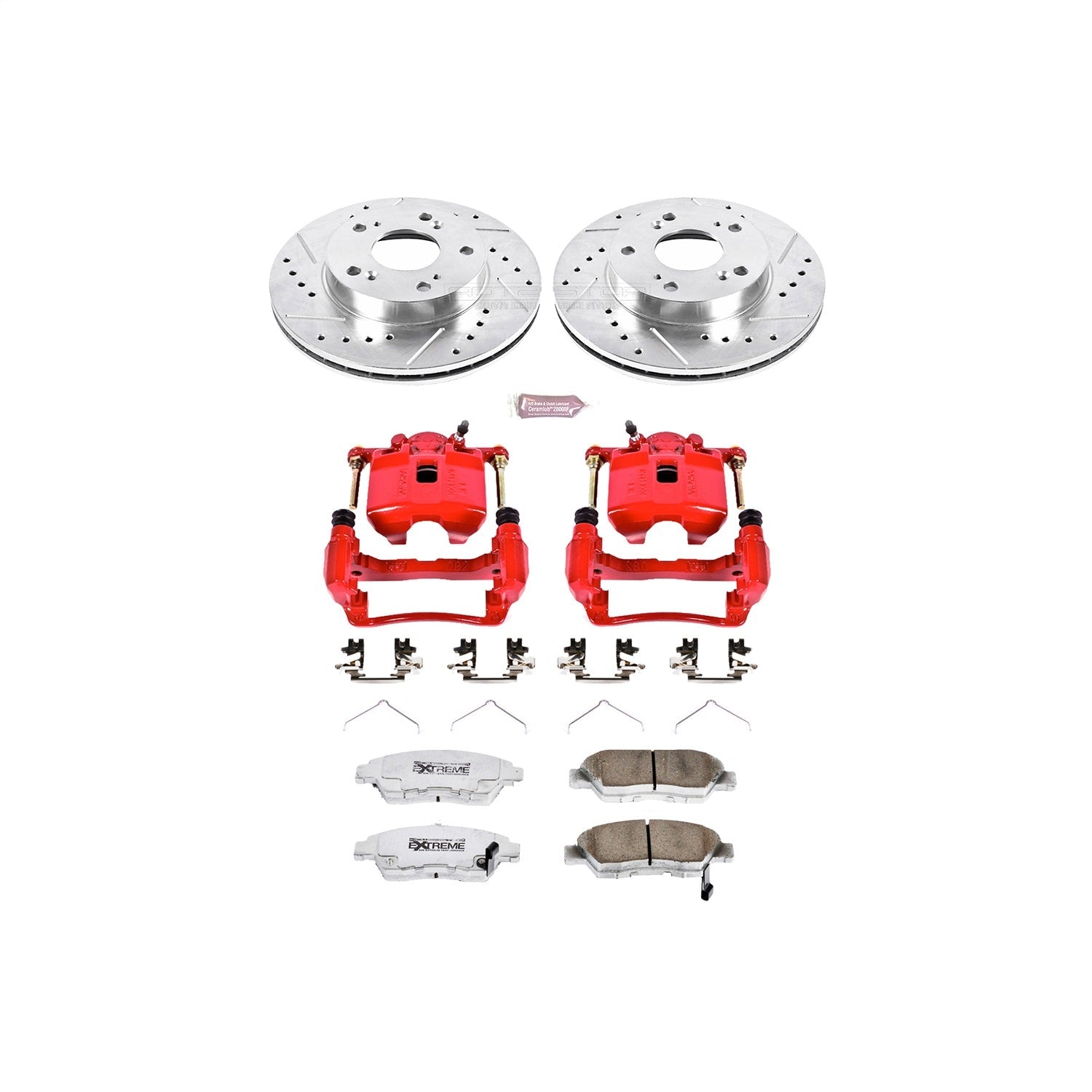 PowerStop Front Z26 Street Warrior Brake Kit w/ Calipers | Acura RSX (2002–2006) (KC2386-26)