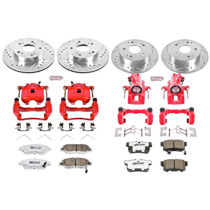 PowerStop Front & Rear Z26 Street Warrior Brake Kit w/ Calipers | Acura RSX (2002–2006) (KC2387-26)