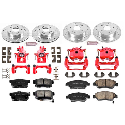 PowerStop Front & Rear Z23 Evolution Sport Brake Kit w/ Calipers | Acura RSX (2002–2006) (KC2387)
