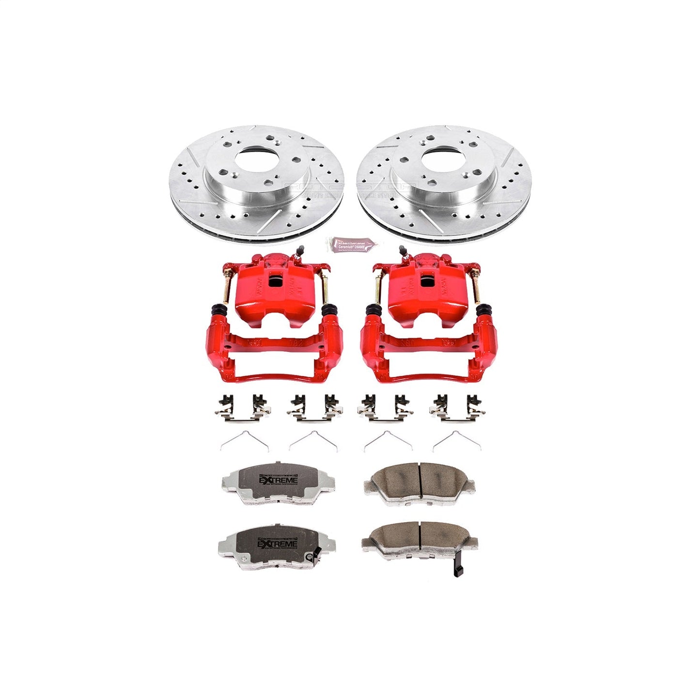 PowerStop Front Z26 Street Warrior Brake Kit w/ Calipers | Honda Civic (2006–2011) (KC2389-26)
