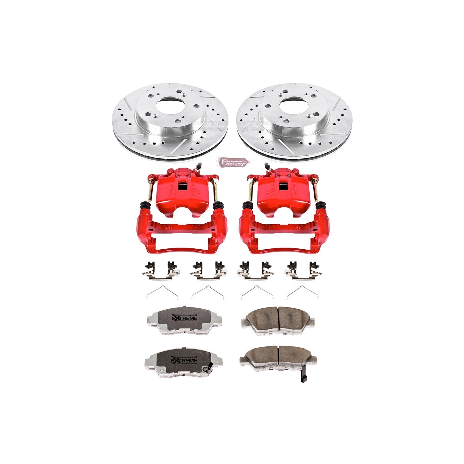 PowerStop Front Z26 Street Warrior Brake Kit w/ Calipers | Honda Civic (2006–2011) (KC2389-26)