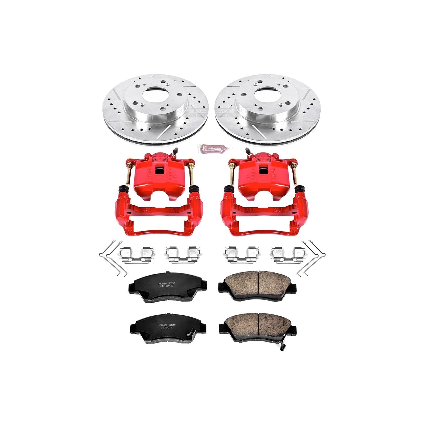 PowerStop Front Z23 Evolution Sport Brake Kit w/ Calipers | Honda Civic (2006–2011) (KC2389)