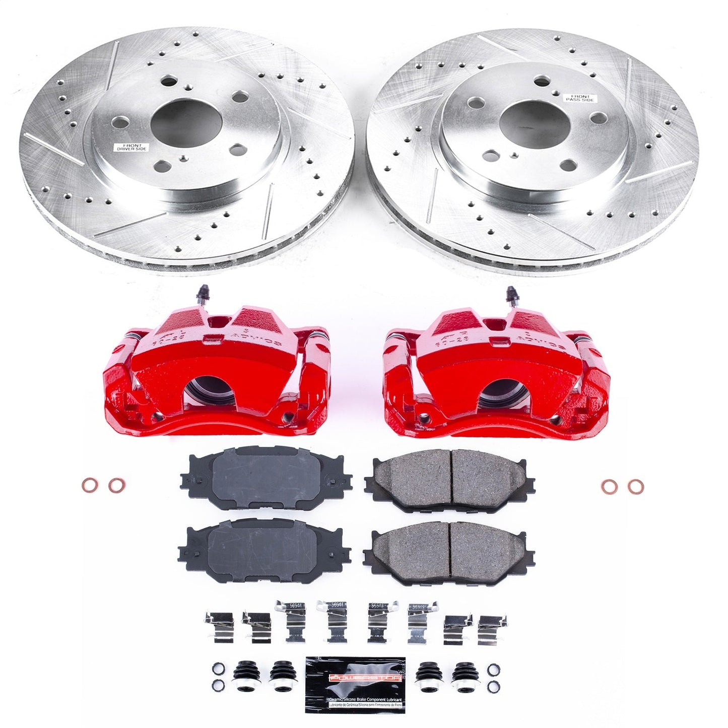 PowerStop Front Z23 Evolution Sport Brake Kit w/Calipers | Lexus IS250 (2006–2015) (KC2406)