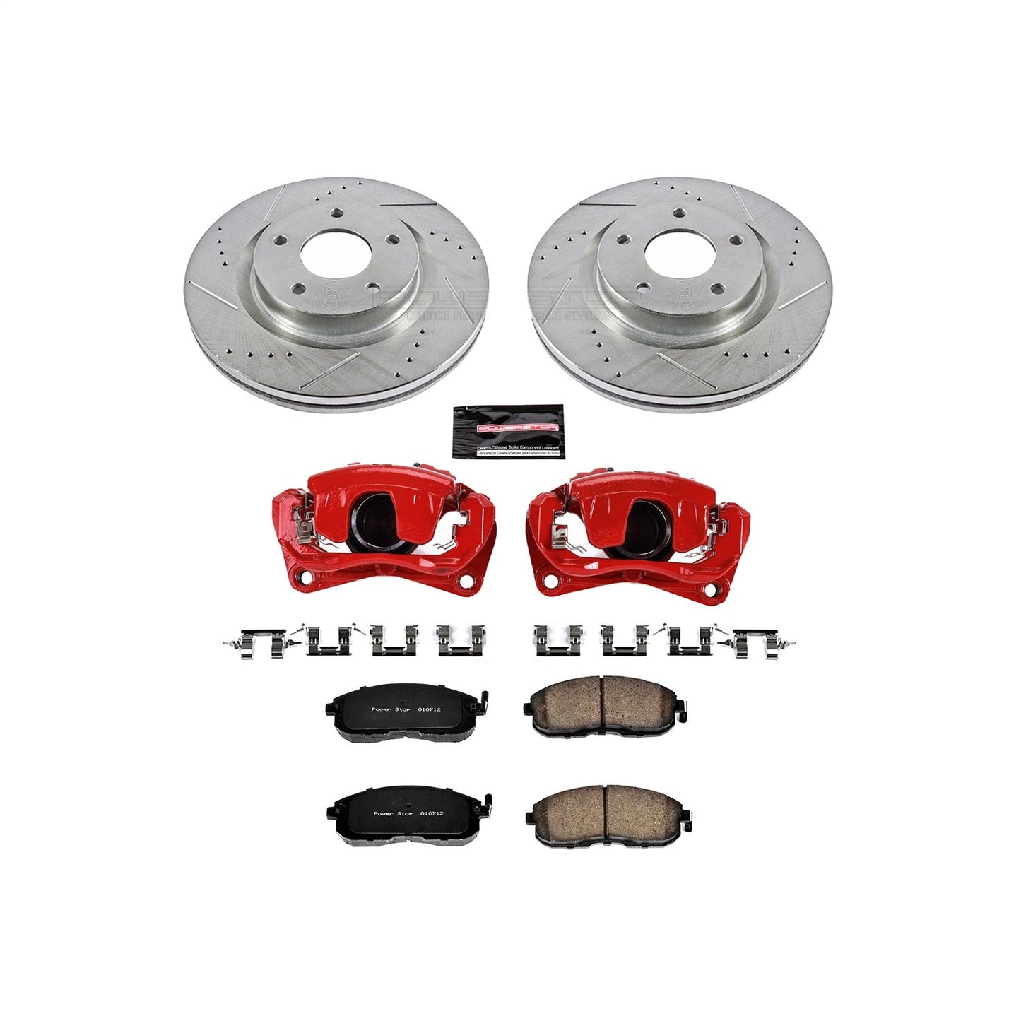 PowerStop Front Z23 Evolution Sport Brake Kit w/ Calipers | Nissan Altima (2007–2010) (KC241)