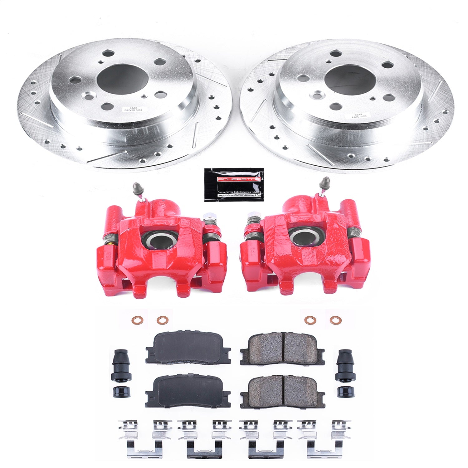 PowerStop Rear Z23 Evolution Sport Brake Kit w/ Calipers | Lexus ES300 (2002–2003) (KC2418)