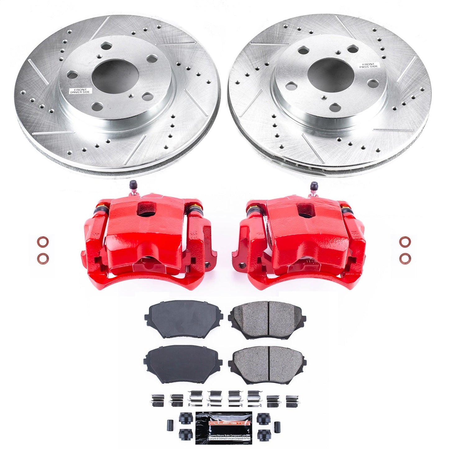 PowerStop Front Z23 Evolution Sport Brake Kit w/ Calipers | Toyota RAV4 (2001–2005) (KC2419)
