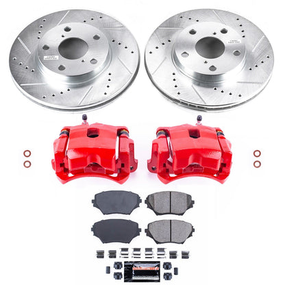 PowerStop Front Z23 Evolution Sport Brake Kit w/ Calipers | Toyota RAV4 (2001–2005) (KC2419)