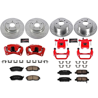 PowerStop Front & Rear Z23 Evolution Sport Brake Kit w/ Calipers | Nissan Altima (2010) (KC242)