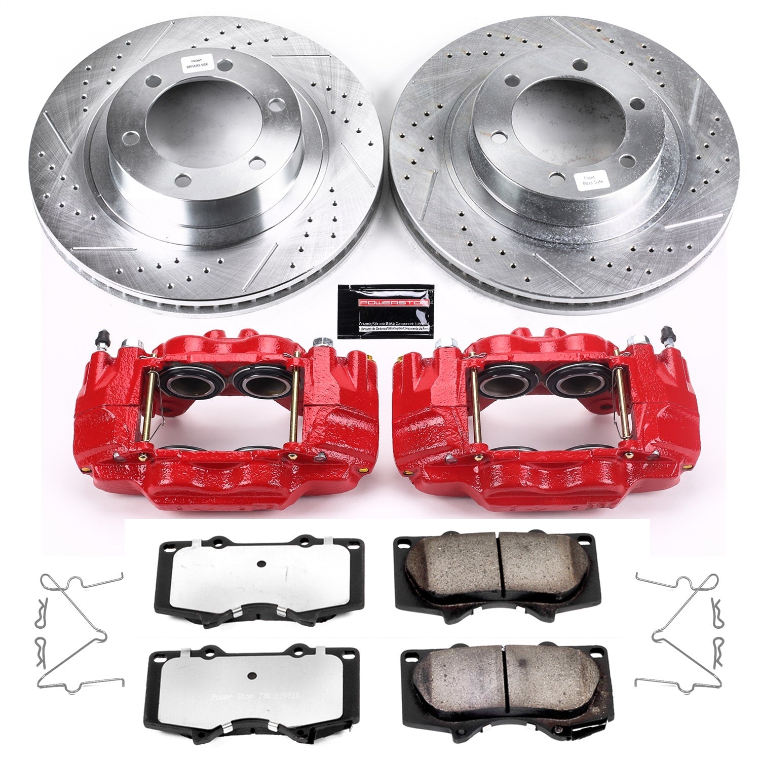 PowerStop Front Z36 Truck & Tow Kit w/ Calipers | Toyota 4Runner (2003–2009) (KC2421-36)