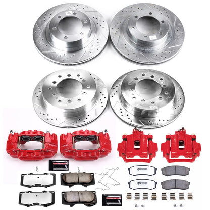 PowerStop Front and Rear Z36 Truck & Tow Kit w/ Calipers | Toyota 4Runner 2003–2009 (KC2422-36)