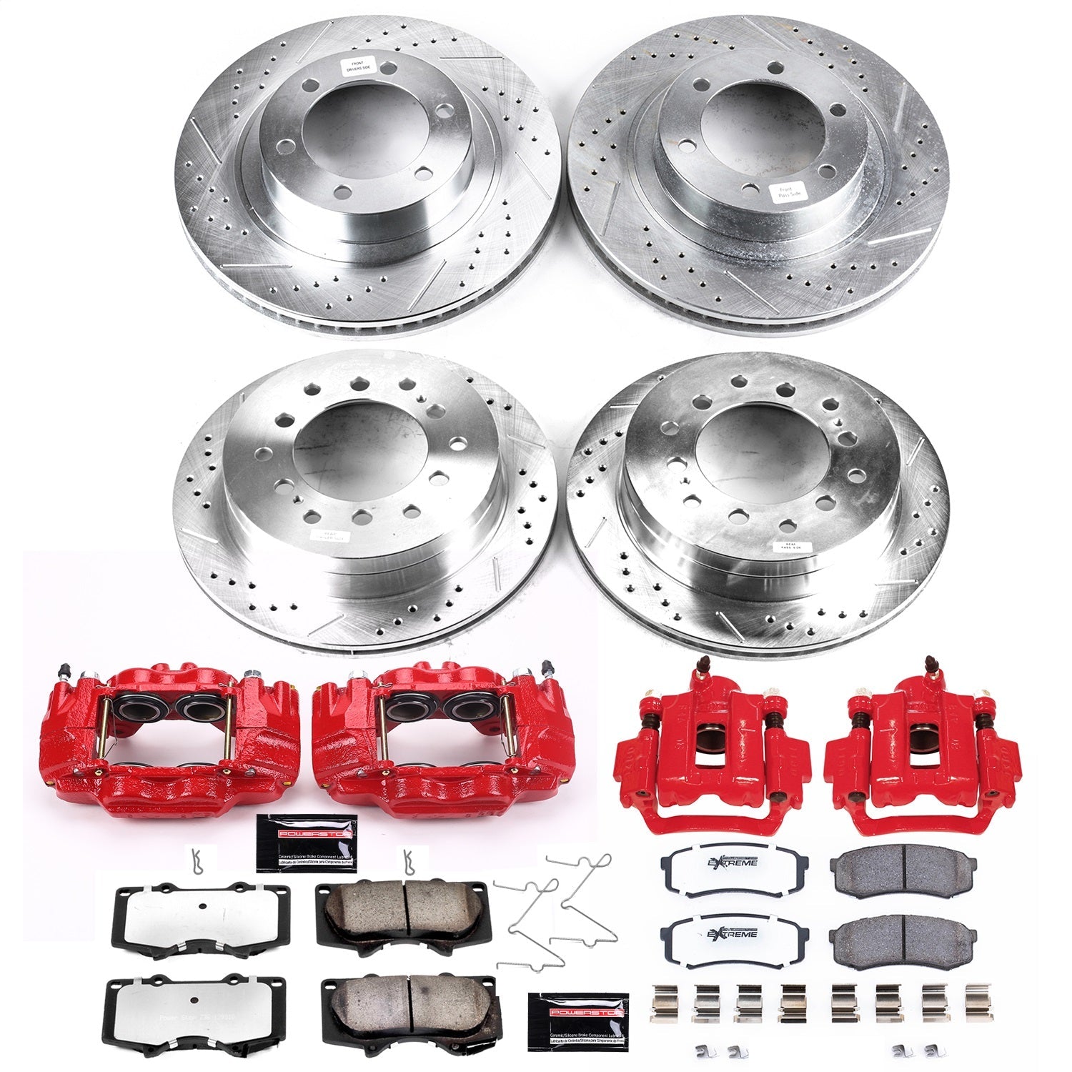 PowerStop Front and Rear Z36 Truck & Tow Kit w/ Calipers | Lexus GX470 2003–2009 (KC2422A-36)