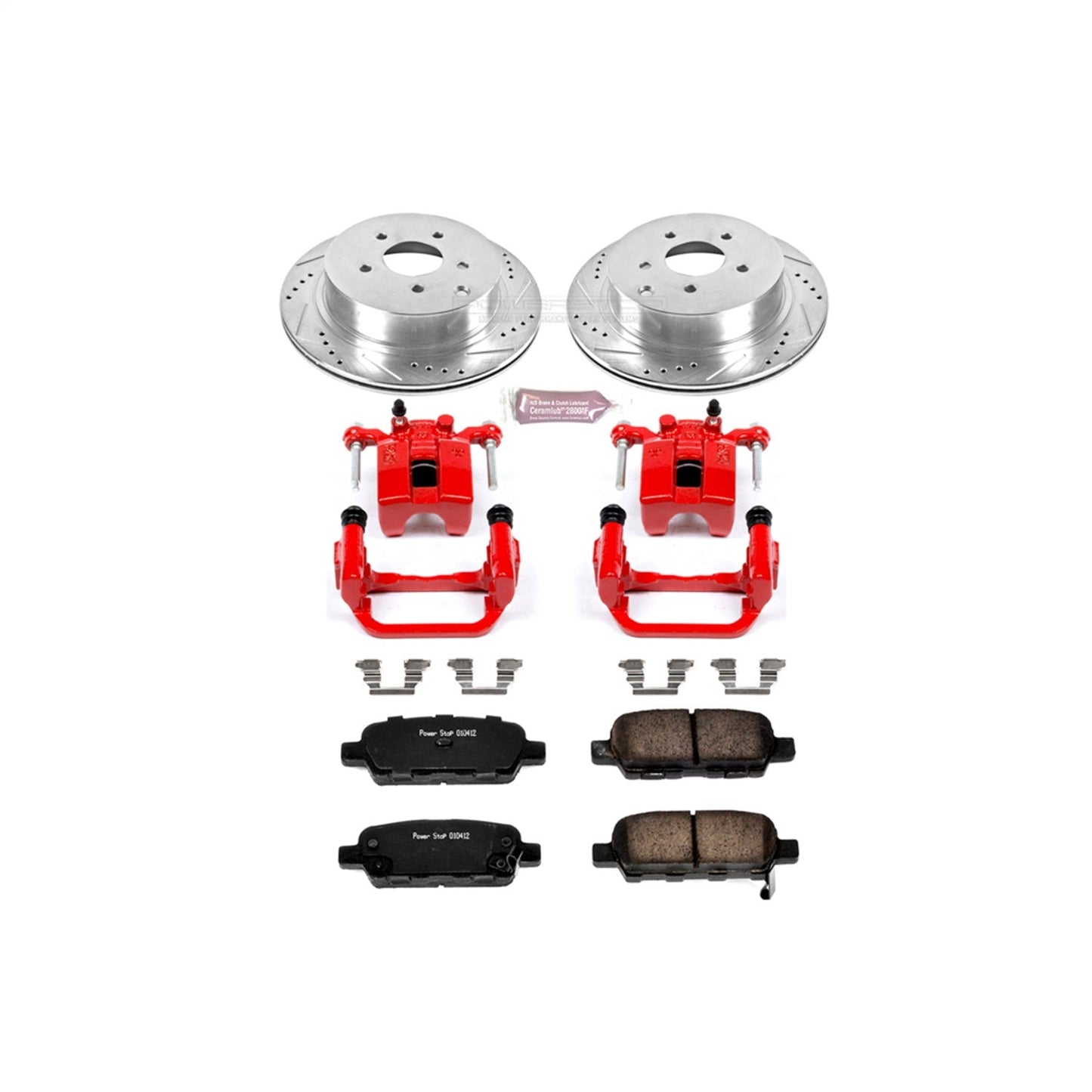 PowerStop Rear Z23 Evolution Sport Brake Kit w/ Calipers | Nissan Murano (2003–2007) (KC2427)
