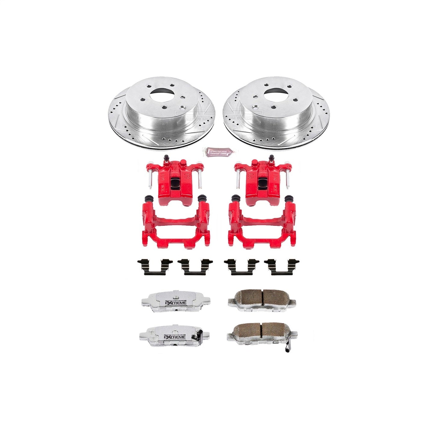 PowerStop Rear Z26 Street Warrior Brake Kit w/ Calipers | Infiniti M35h (2012–2013) (KC2427A-26)