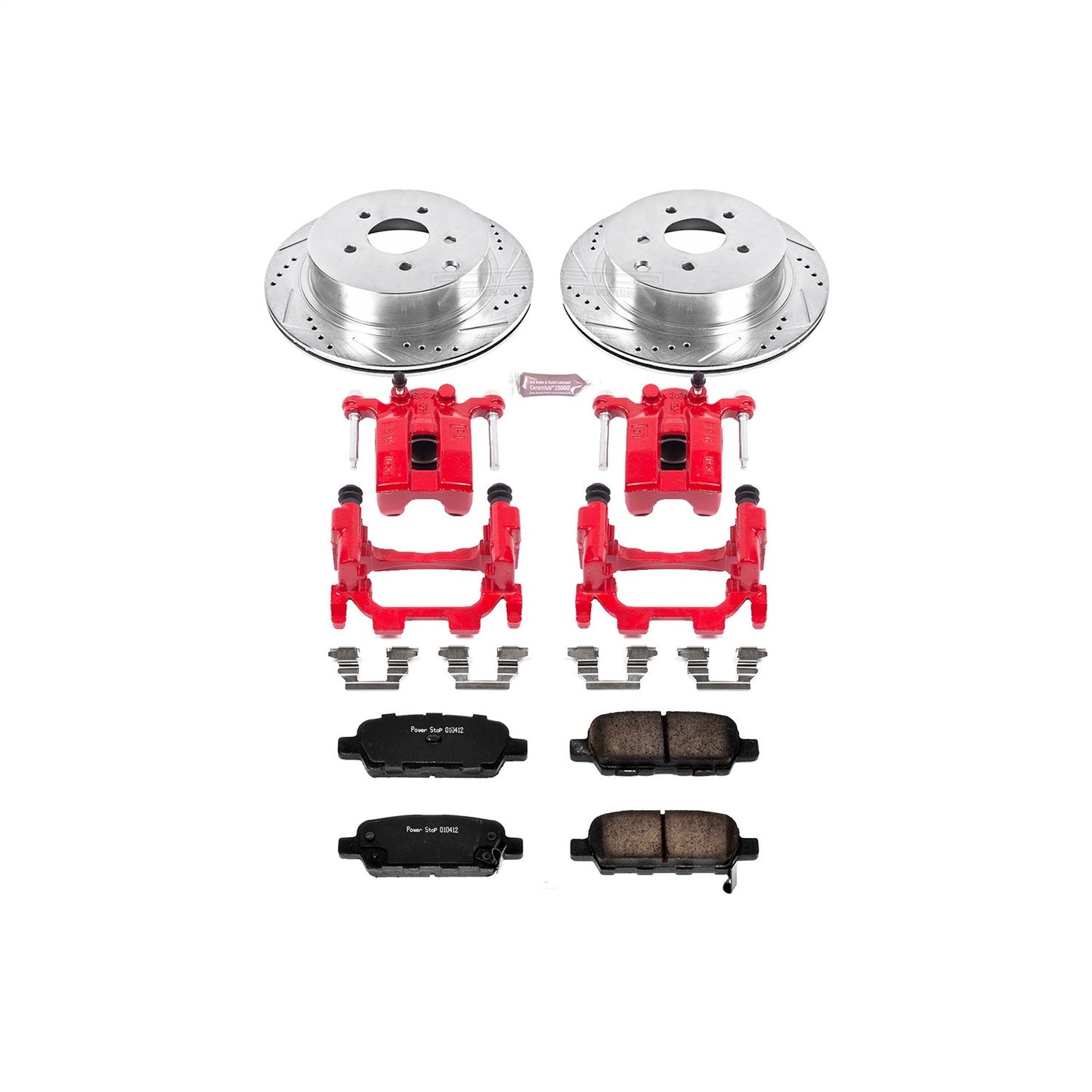 PowerStop Rear Z23 Evolution Sport Brake Kit w/ Calipers | Infiniti M35h (2012–2013) (KC2427A)