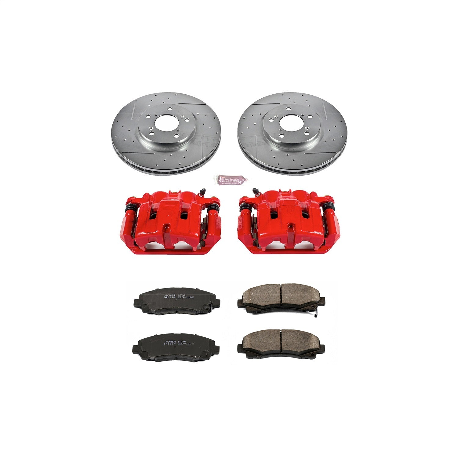 PowerStop Front Z23 Evolution Sport Brake Kit w/ Calipers | Honda Ridgeline (2006–2011) (KC2429)