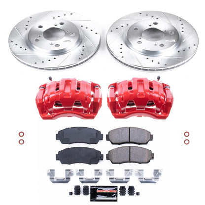 PowerStop Front Z23 Evolution Sport Brake Kit w/Calipers | Honda Odyssey (2005–2010) (KC2435)