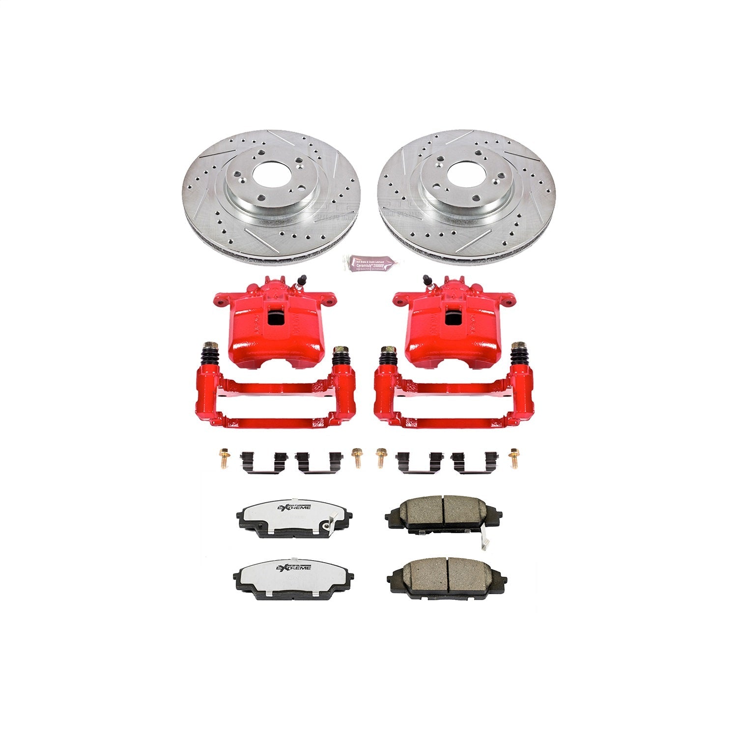 PowerStop Front Z26 Street Warrior Brake Kit w/ Calipers | Acura RSX (2002–2006) (KC2439-26)