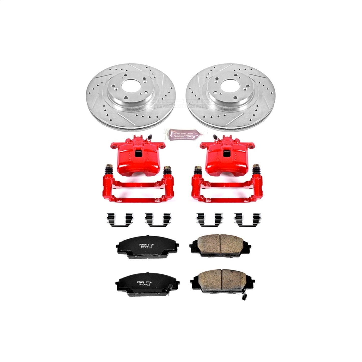 PowerStop Front Z23 Evolution Sport Brake Kit w/ Calipers | Acura RSX (2002–2006) (KC2439)