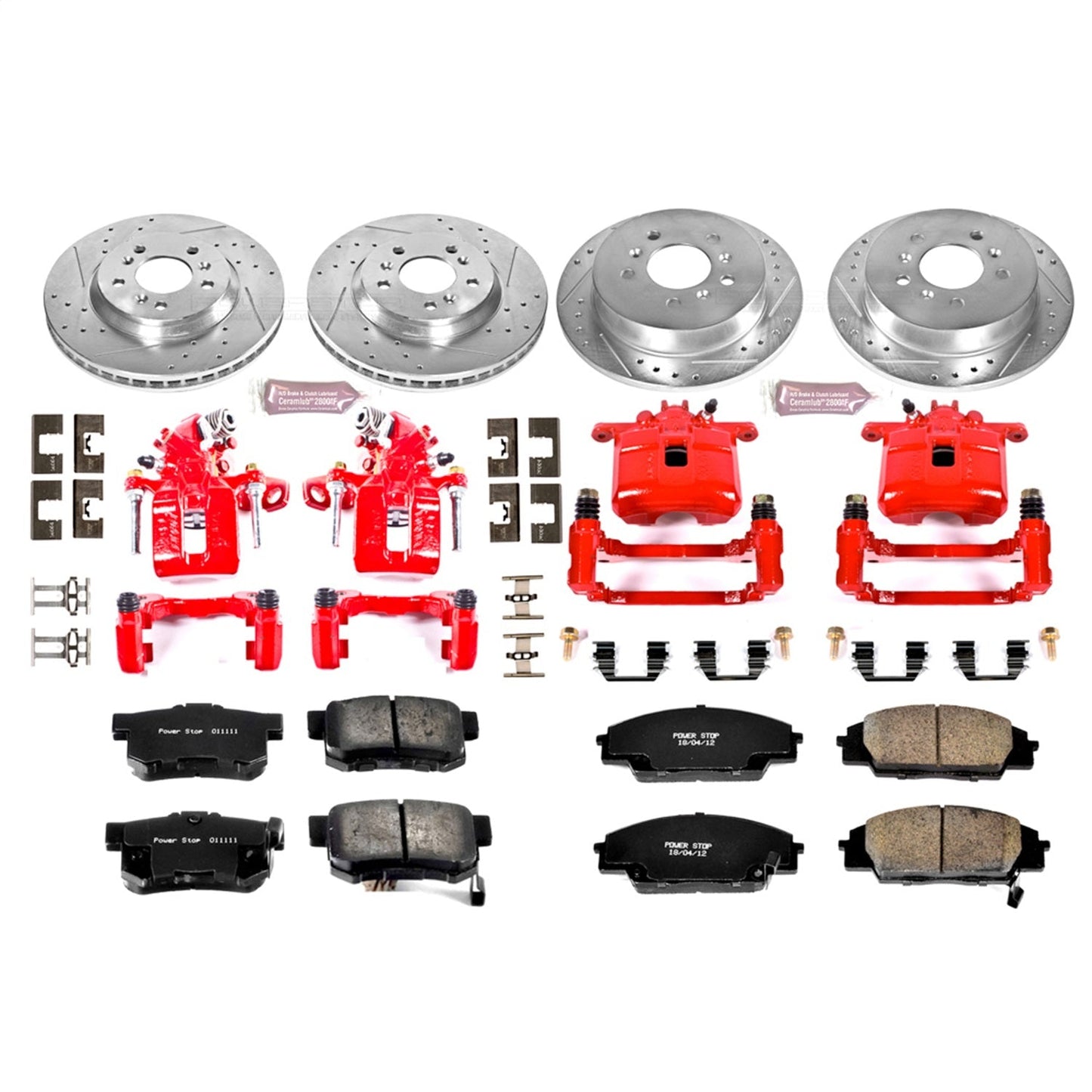 PowerStop Front & Rear Z23 Evolution Sport Brake Kit w/ Calipers | Honda Civic (2006–2011) (KC2440)