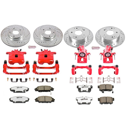 PowerStop Front & Rear Z26 Street Warrior Brake Kit w/ Calipers | Acura RSX (2002–2006) (KC2441-26)