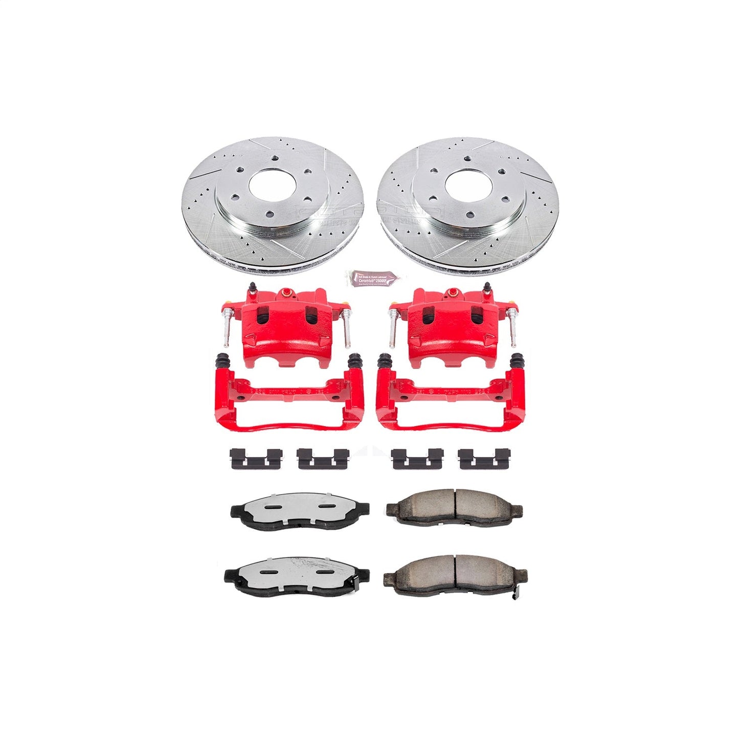 PowerStop Front Z36 Truck & Tow Kit w/ Calipers | Nissan Titan (2004–2005) (KC2442-36)
