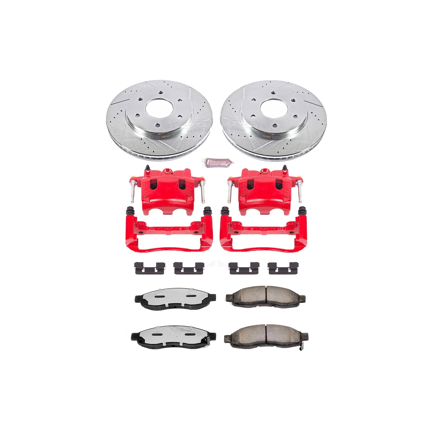 PowerStop Front Z36 Truck & Tow Kit w/ Calipers | Nissan Titan (2004–2005) (KC2442-36)