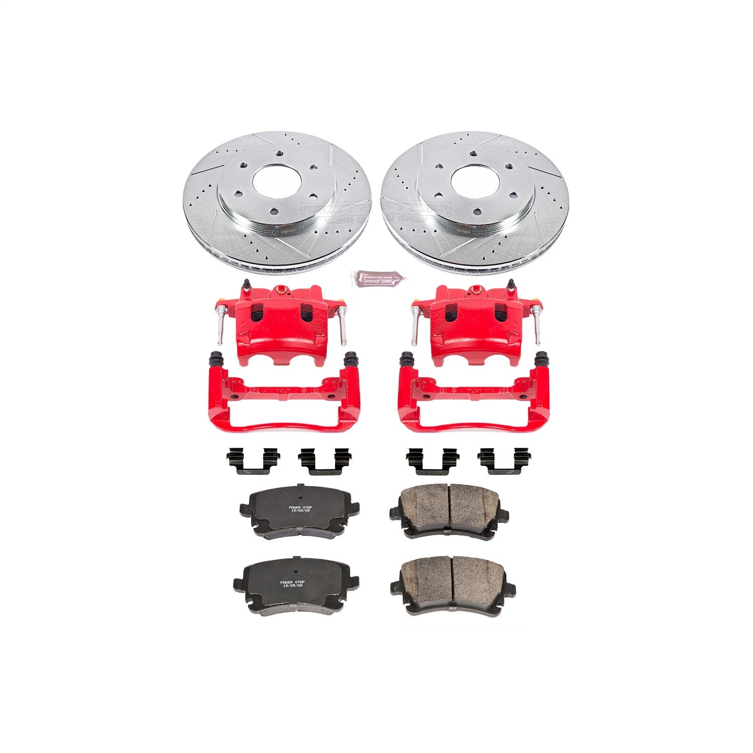 PowerStop Front Z23 Evolution Sport Brake Kit w/ Calipers | Nissan Armada (2005) (KC2442)