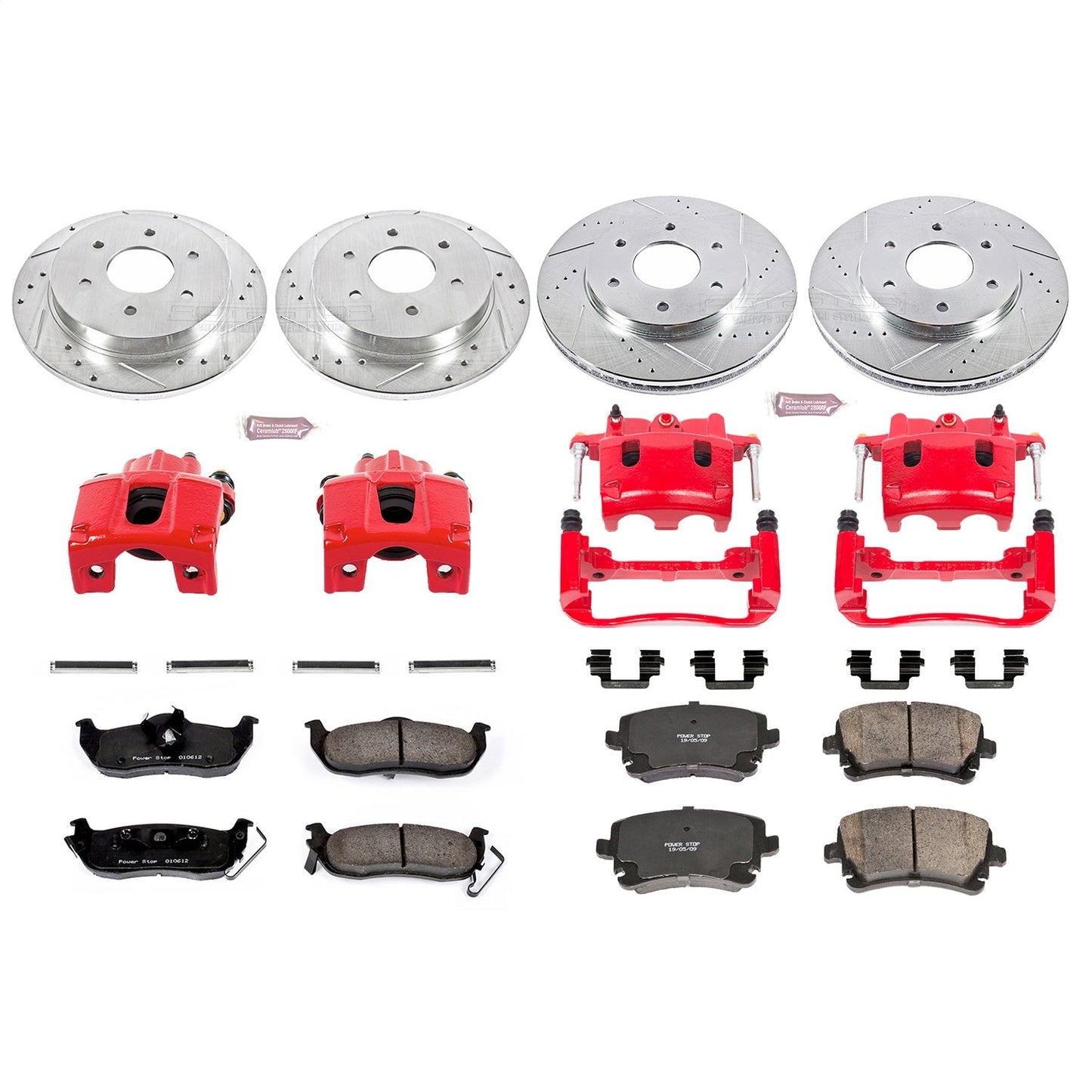 PowerStop Front & Rear Z23 Evolution Sport Brake Kit w/ Calipers | Nissan Armada (2005) (KC2443)