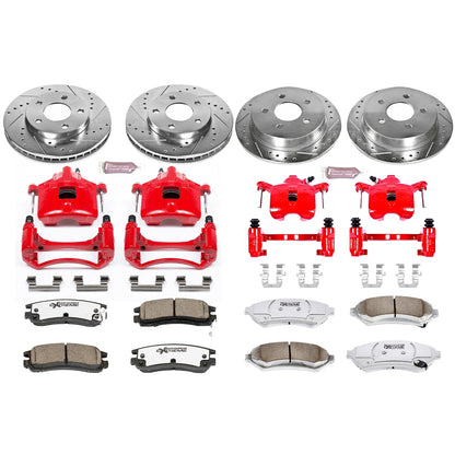 PowerStop Front & Rear Z26 Street Warrior Brake Kit w/ Calipers | Buick Century (2004–2005) (KC2554-26)