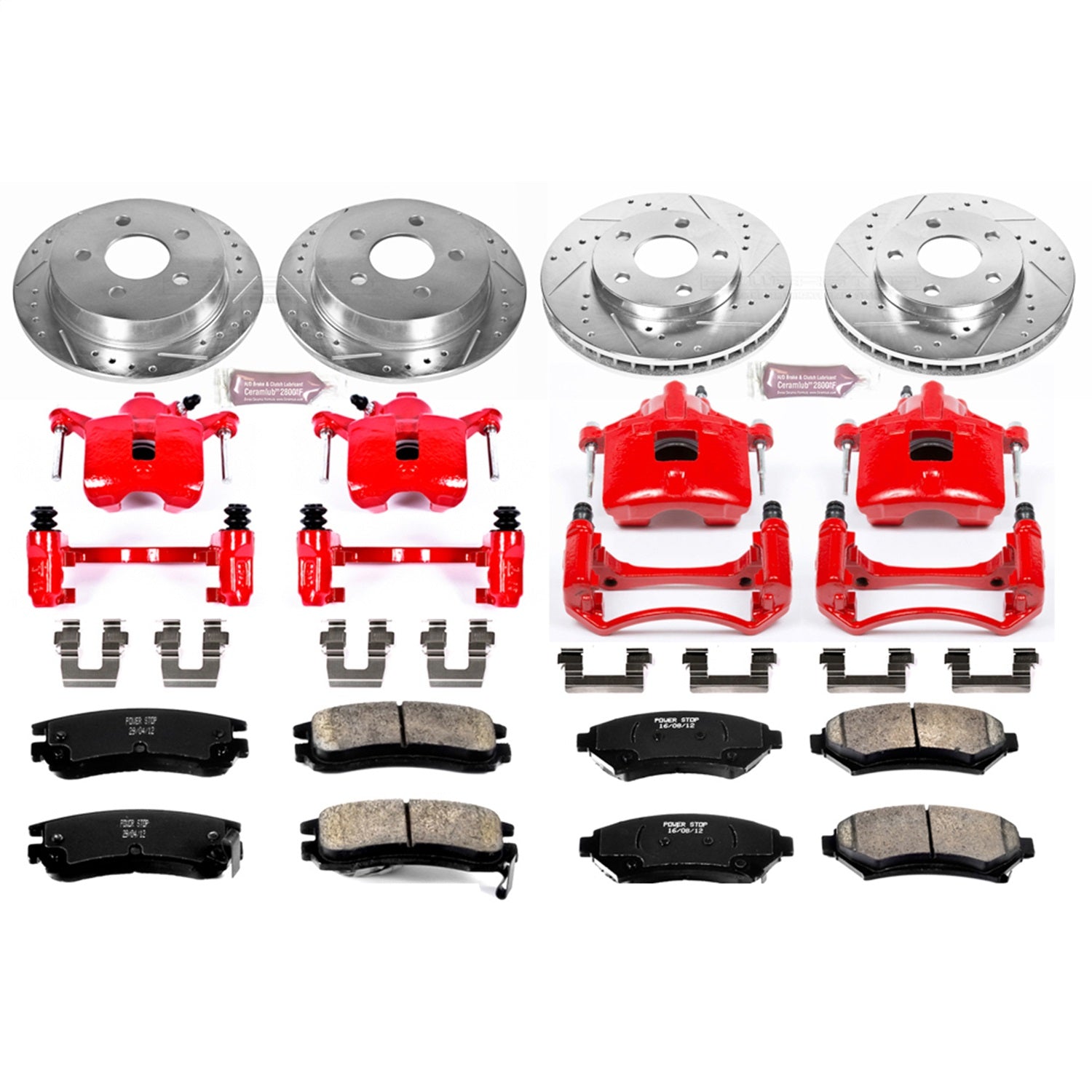 PowerStop Front & Rear Z23 Evolution Sport Brake Kit w/Calipers | Buick Century (2004–2005) (KC2554)