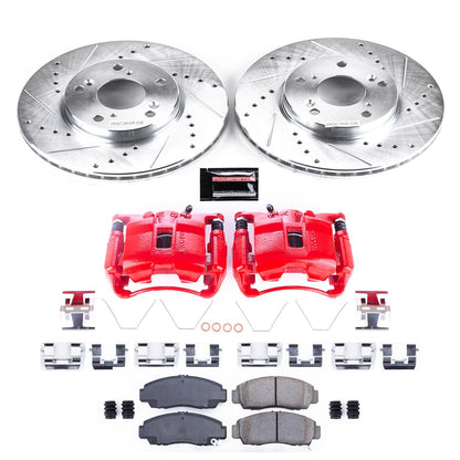 PowerStop Front Z23 Evolution Sport Brake Kit w/ Calipers | Honda Civic (2006–2011) (KC2558A)