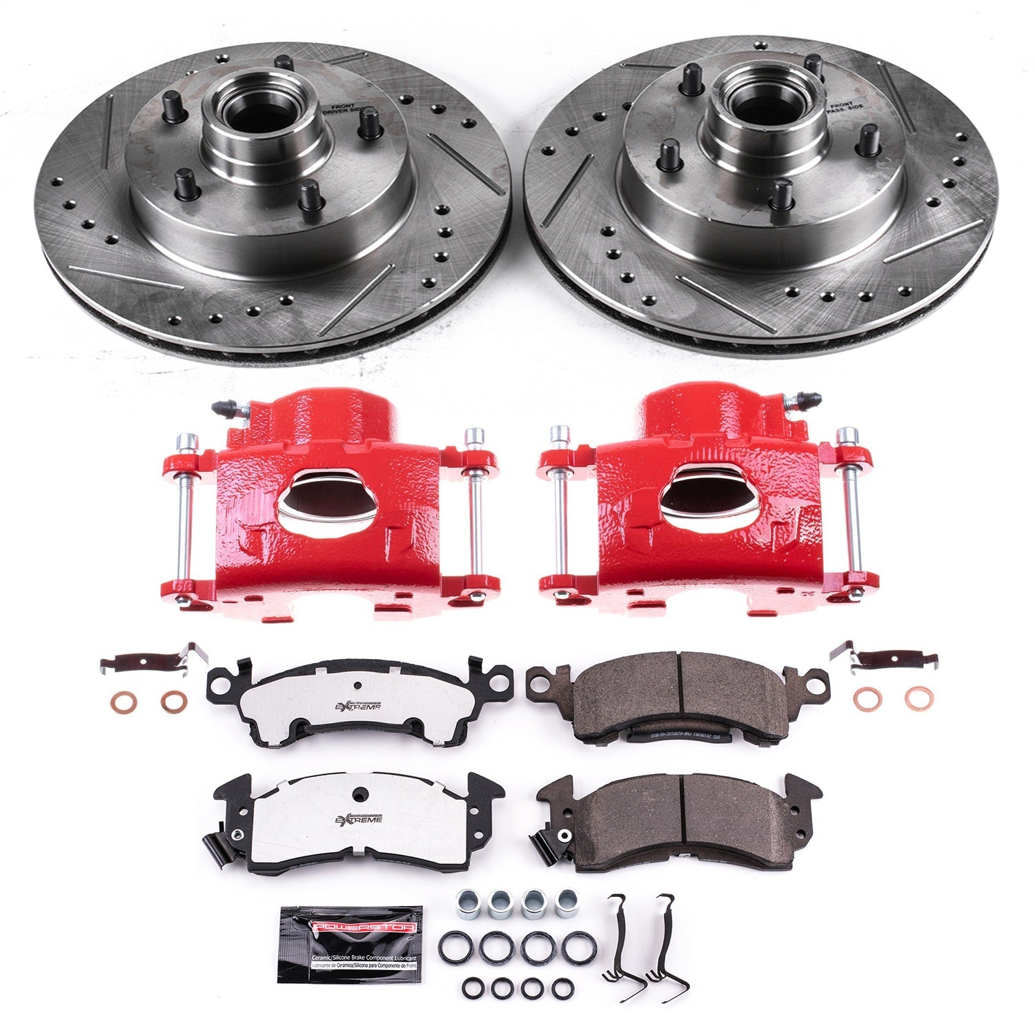PowerStop Front Z26 Street Kit w/ Calipers | Pontiac Ventura (1977) (KC2580A-26)