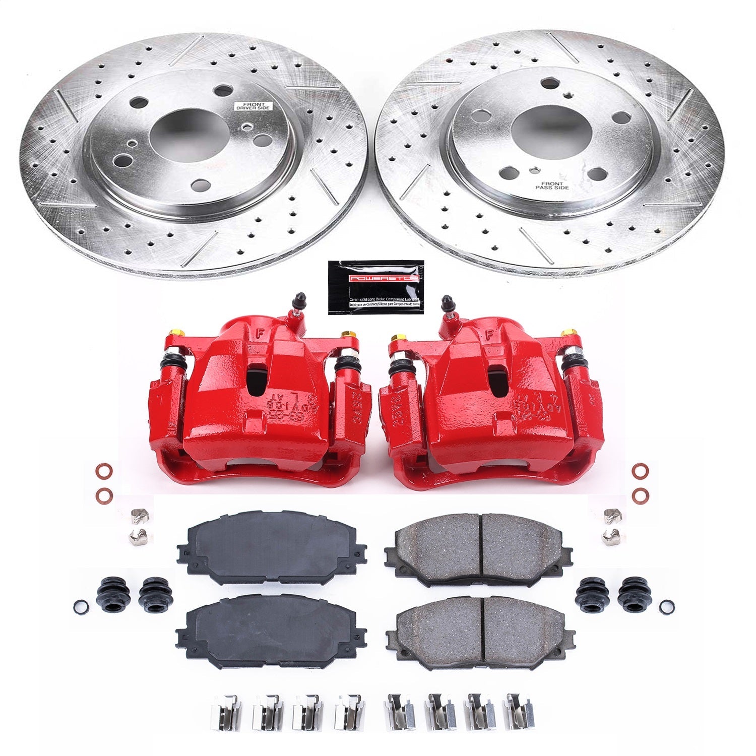 PowerStop Front Z23 Evolution Sport Brake Kit w/ Calipers | Lexus HS250h (2010–2012) (KC258A)