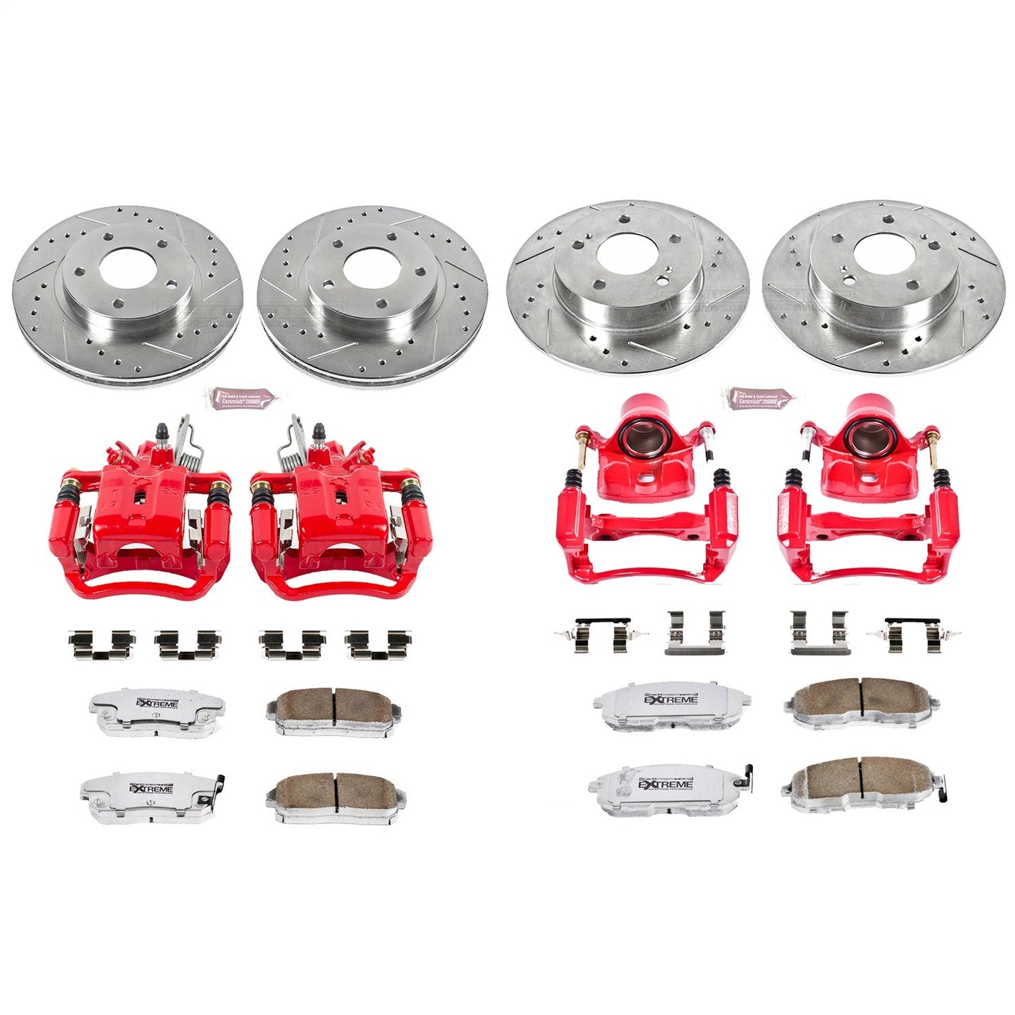 PowerStop Front & Rear Z26 Street Warrior Brake Kit w/ Calipers | Infiniti I30 (2001) (KC2703-26)